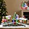 Glitzhome® 20" Lighted Christmas Santa Train Resin Village with Movement and Music